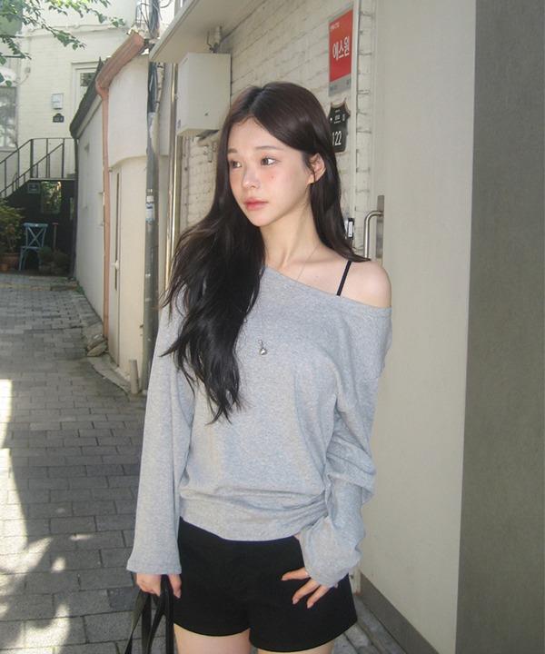 [가을][기획][기본템] 코이 원 오프숄더 루즈 긴팔 티셔츠 (5color)