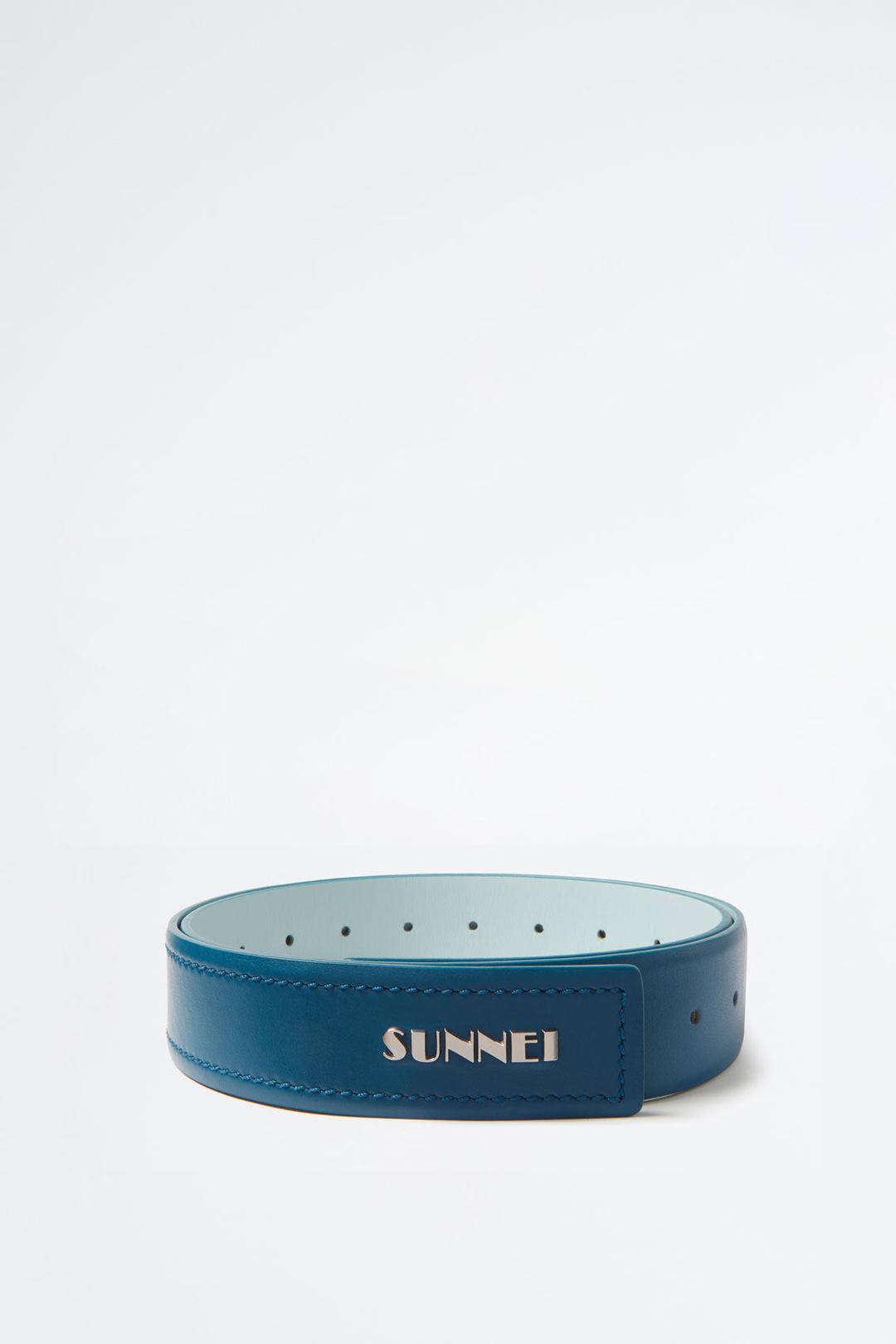 BLUE LEATHER BELT - ONE SIZE / Green