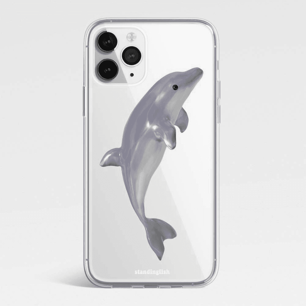 gray dolphin phone case