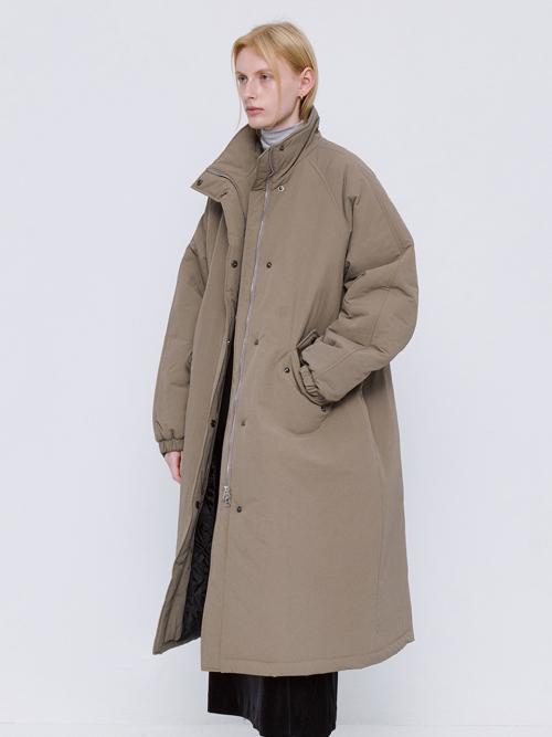 Classic Soft Long Padding Coat - KhakiBeige