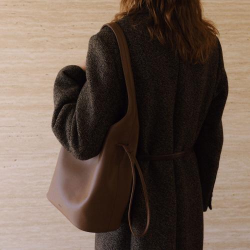 Large Merlin hobo bag Brandy brown