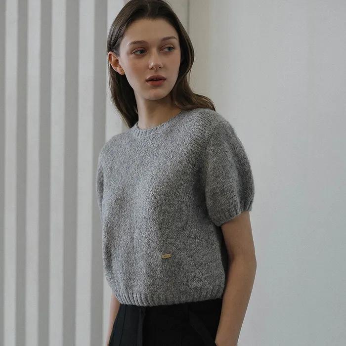 Olly Half Sleeve Knit [Gray]