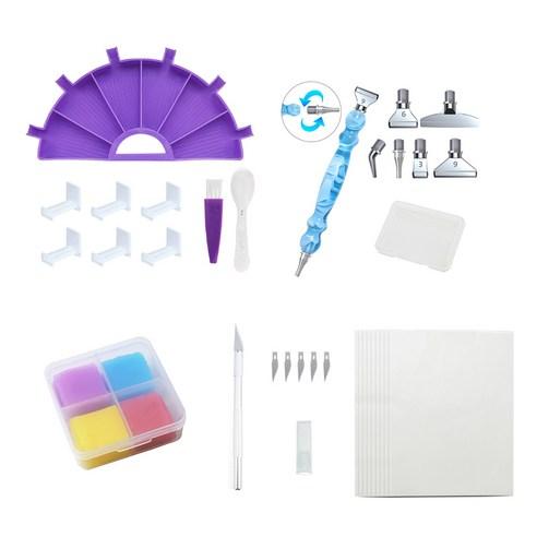 라이프그래피 보석십자수 도구 펜 트레이 고체풀 부자재 세트 - DIY만들기 | 쿠팡