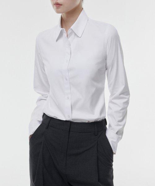 우먼즈 슬림 핏 셔츠 [화이트]