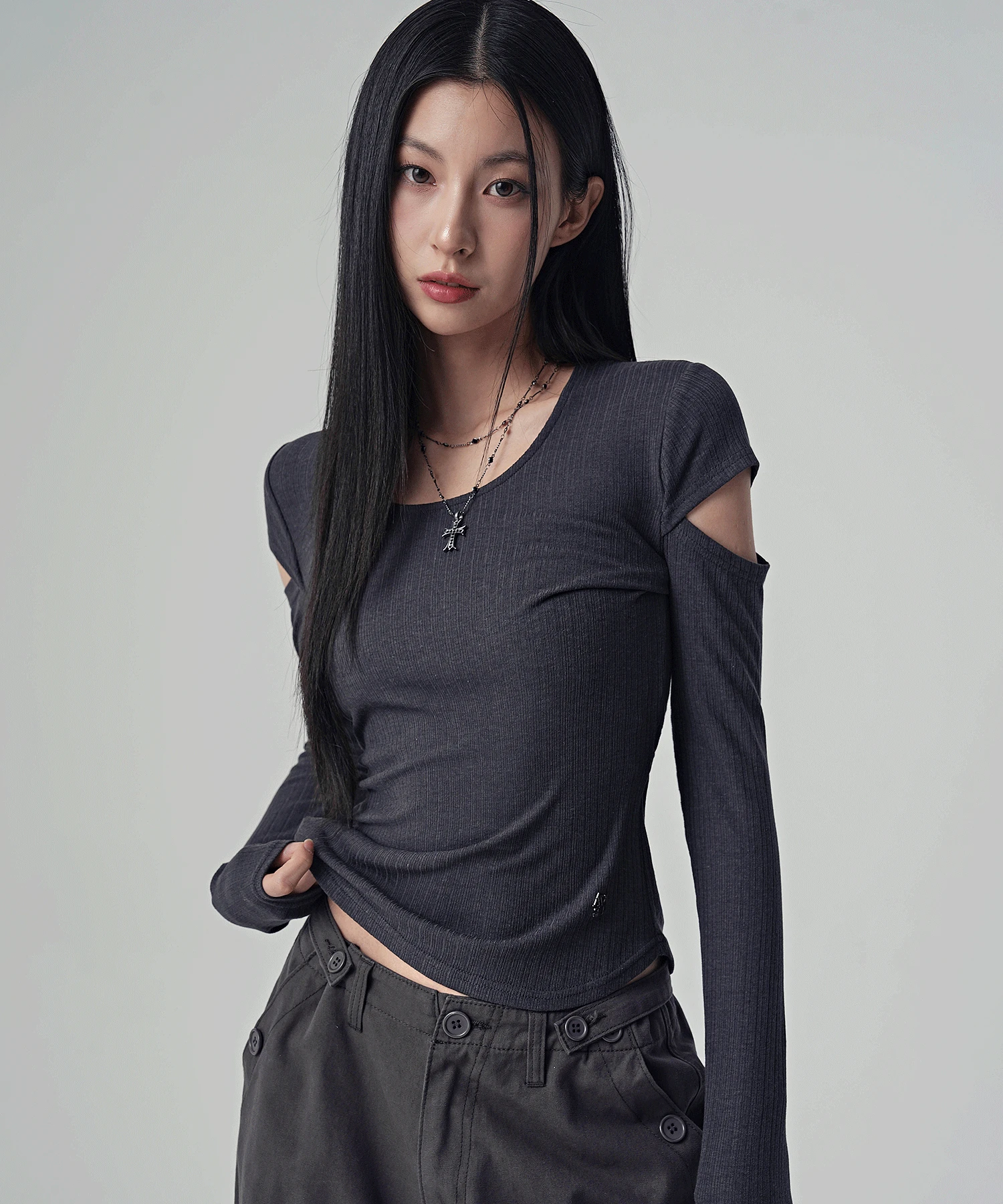 레타 컷아웃 티_3Colors