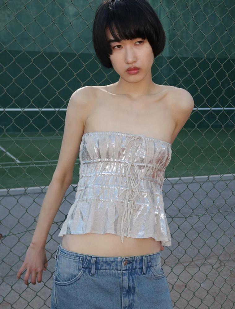 팔로마울 호일 프린트 탑 트릭츠 Trickz