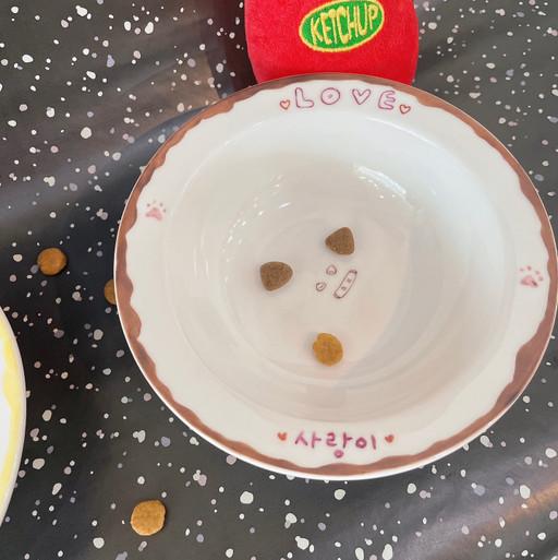 [커스텀 가능]반려동물 밥그릇 물그릇🧡