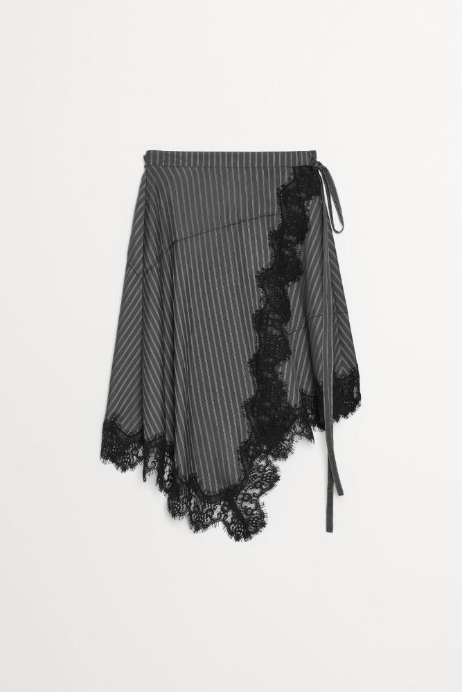Seville Striped Layered Wrap Skirt