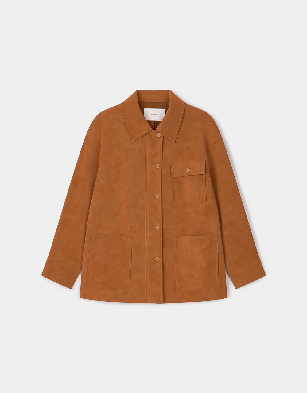 신세틱 소프트 레더 유틸리티 자켓 [브라운]