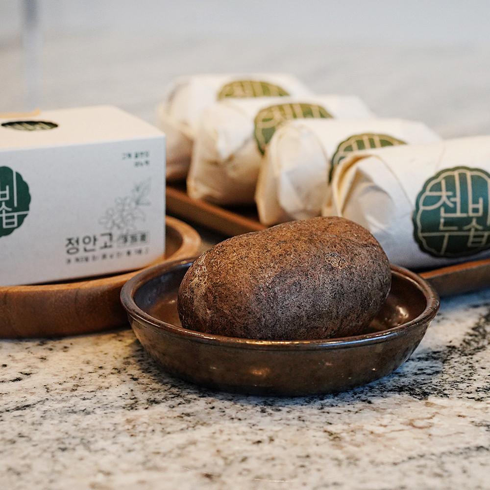 정안고 진액 비누팩 고체 클렌징 천연 수제 어성초 비누