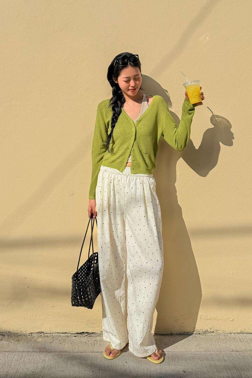 베베 도트 밴딩 팬츠