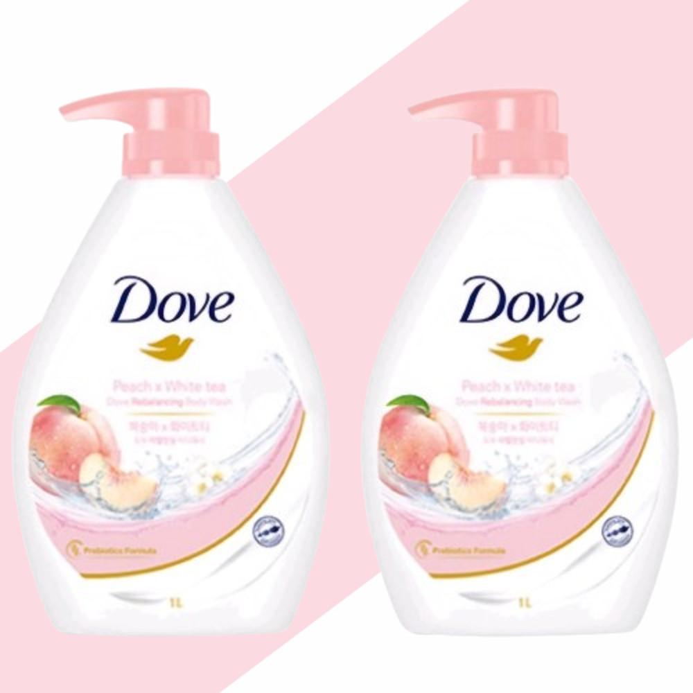DOVE (1+1) 도브 바디워시 화이트 피치 1L 대용량