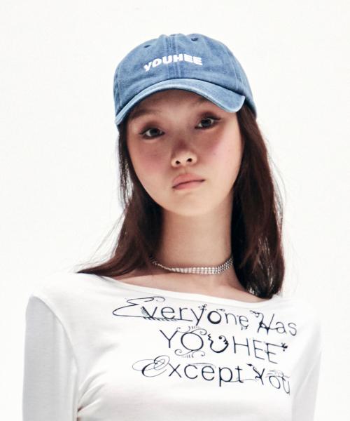 유희(YOUHEE)  YOUHEE LOGO BALL CAP BLUE - 사이즈 & 후기 | 무신사