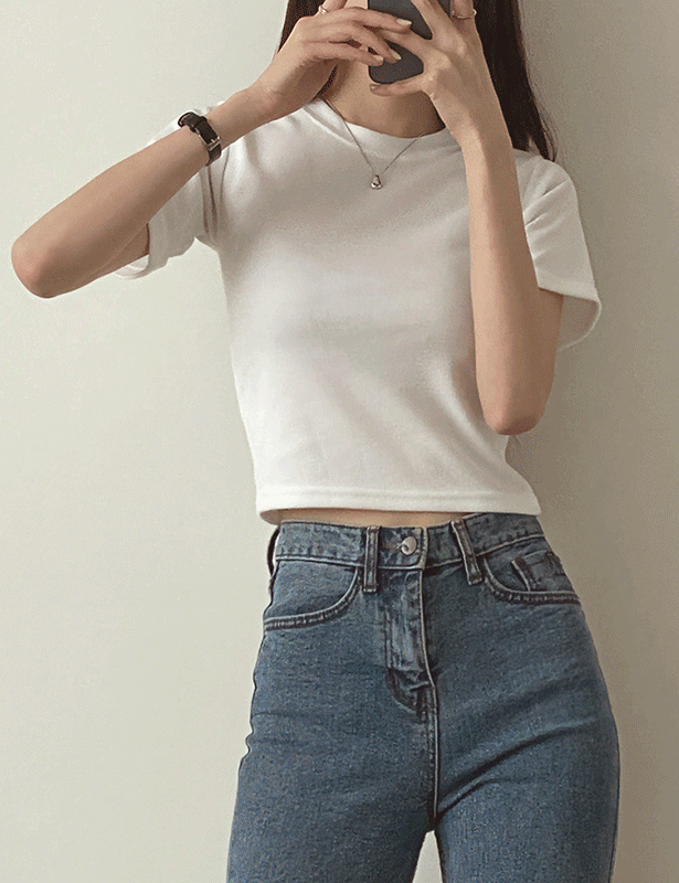 [데일리/크롭핏] 휘뚜루 마뚜루, 여름 필수! 크롭 반팔티셔츠 8color