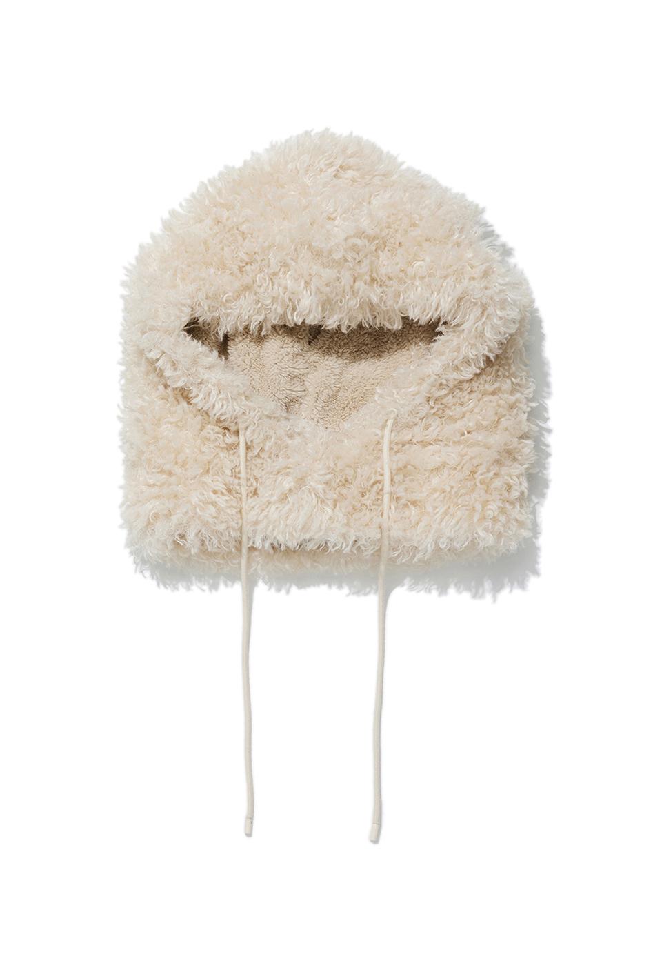 FLEECE HOOD WARMER, BEIGE