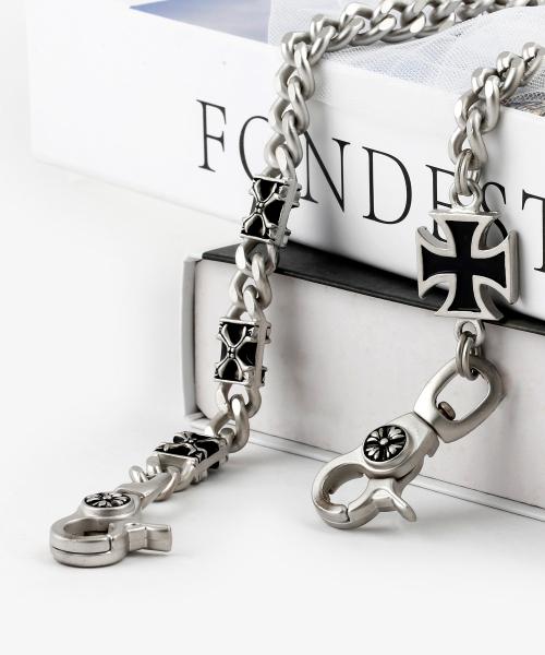 SVC-533 실버색상 기본 커브 바지체인