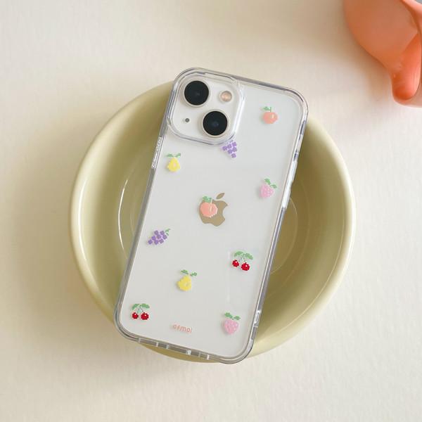 [phone case] fruit juicy clear jellhard