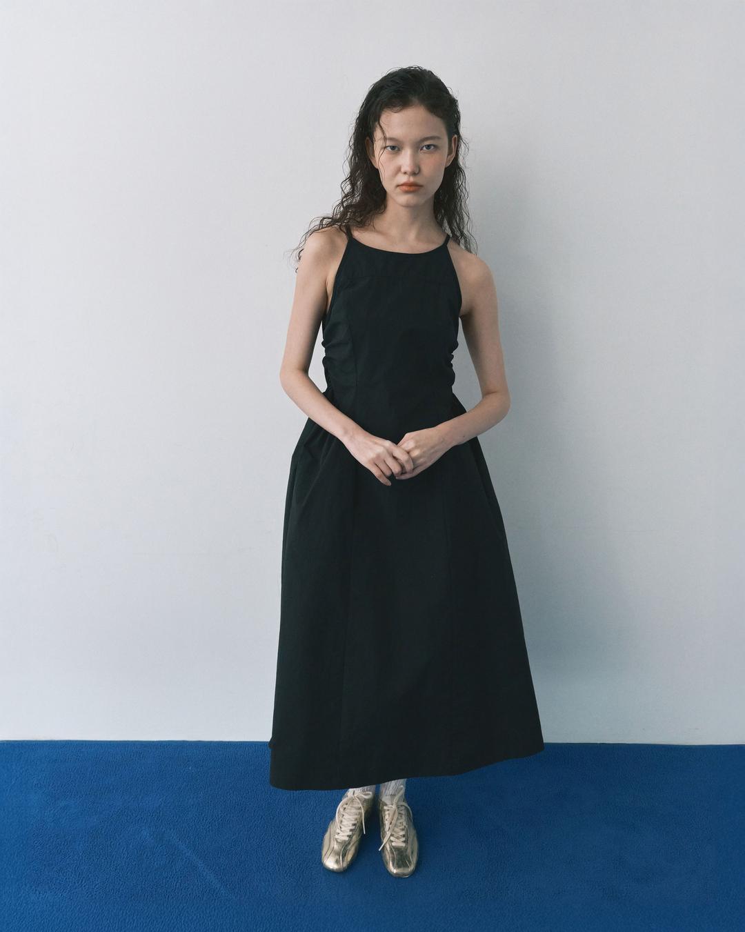 HALTERNECK MAIS SLEEVELESS DRESS / BLACK