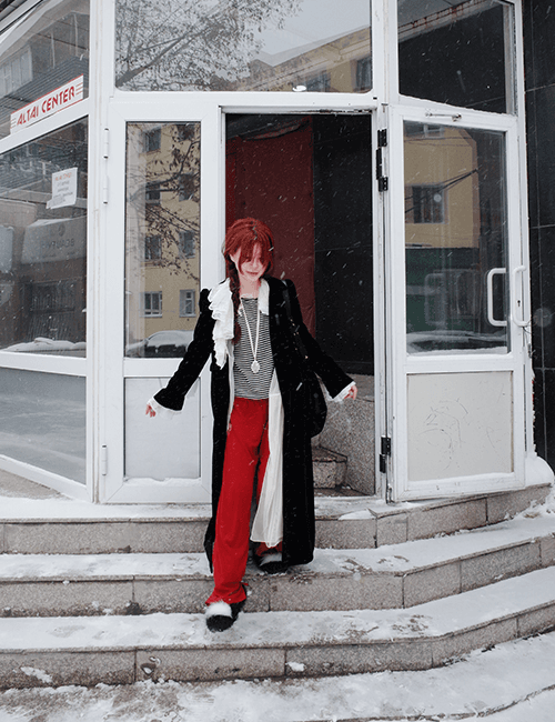 4차 wool knit tie-hem Pants