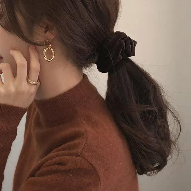 [1+1] 곱창밴드 곱창헤어 헤어슈슈 심플 머리끈 아더 고급벨벳 곱창끈