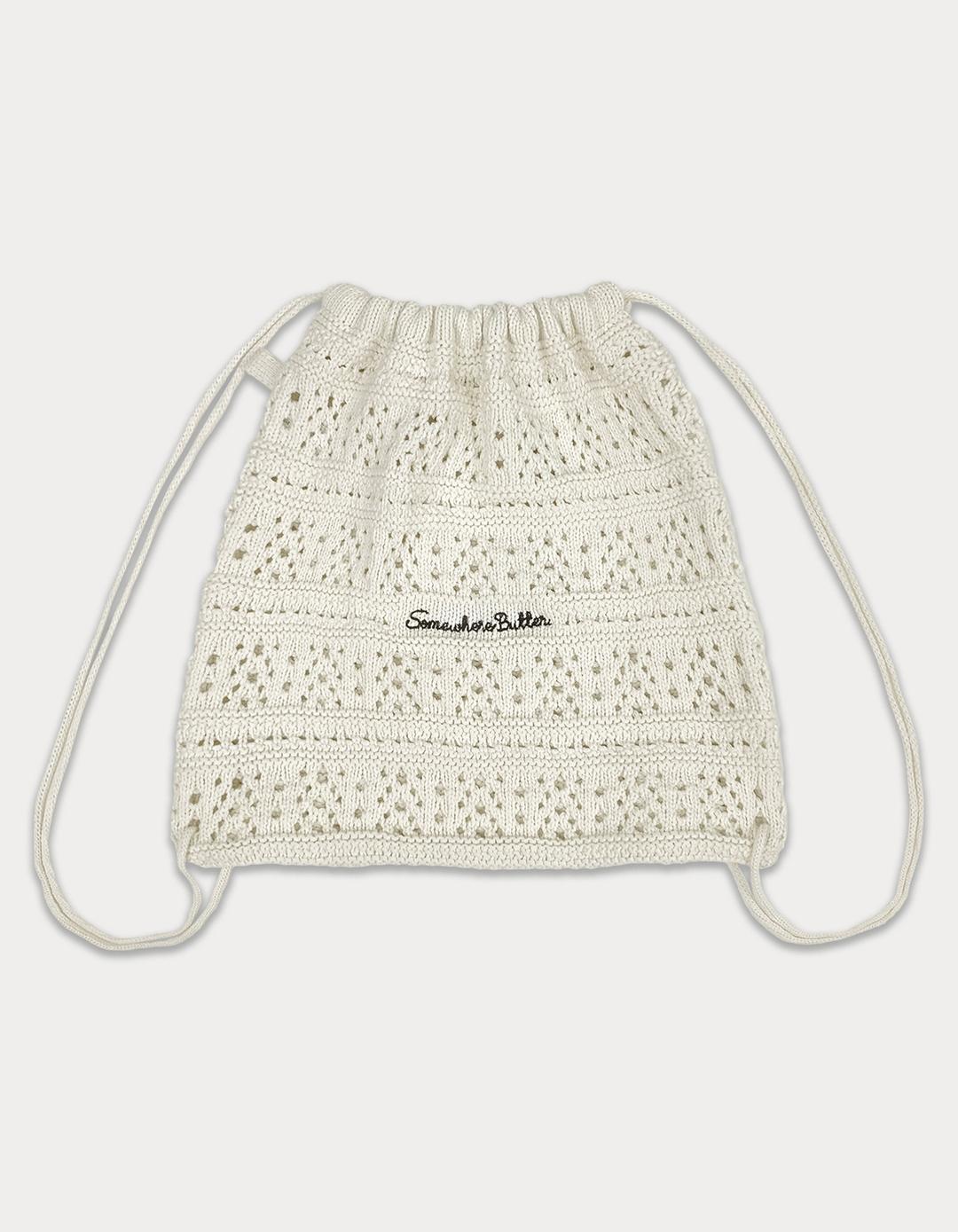 [Release 15%] Yogurt knit string bag - ivory