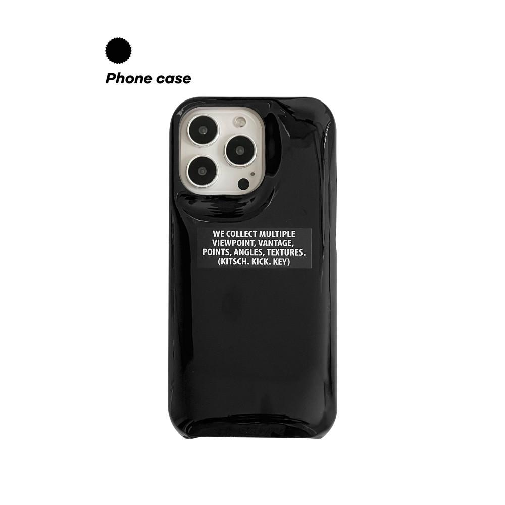 (Black) Emboss - texture 엠보 쿠션 폰케이스