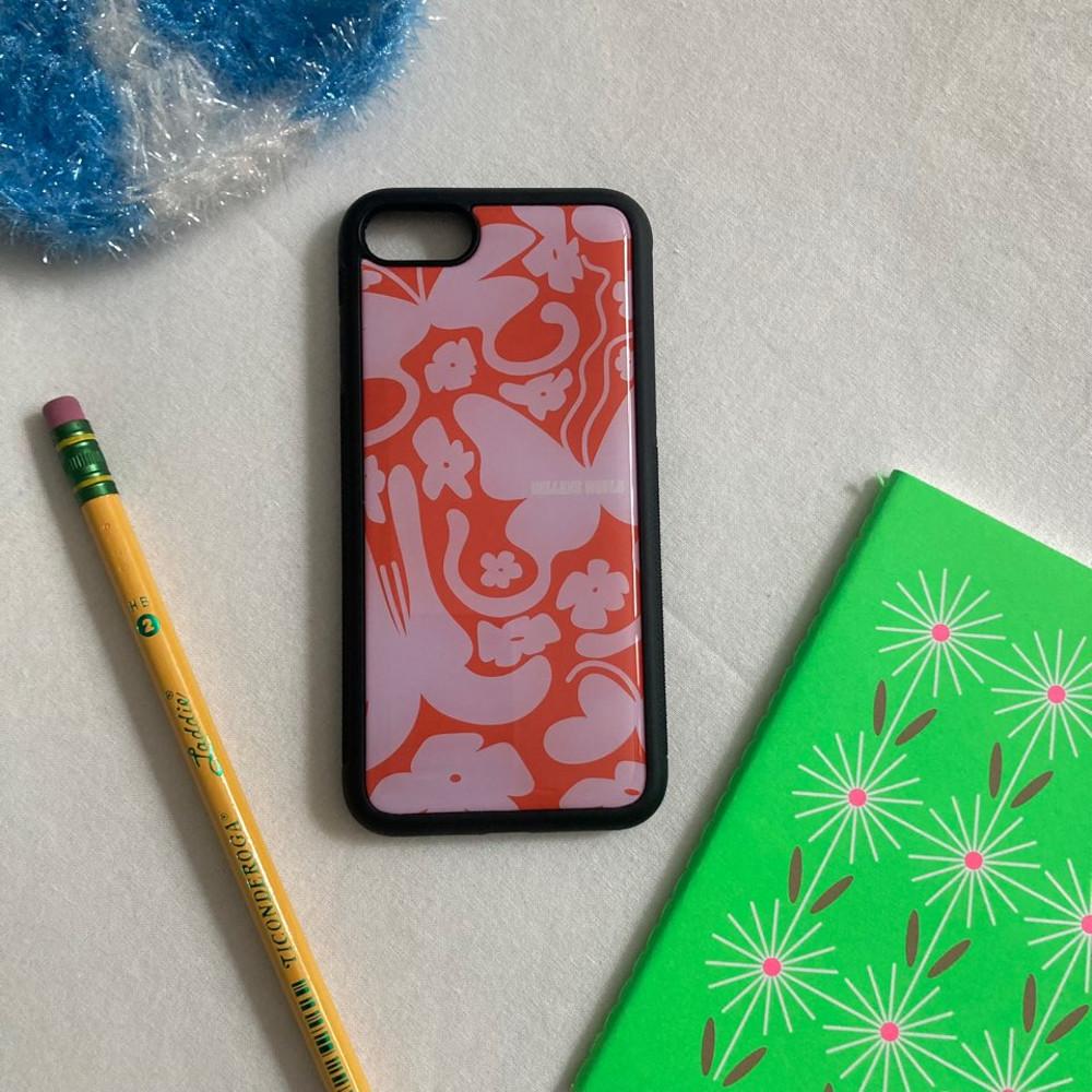 {아이폰.갤럭시} 오렌지 피치 버터플라이 에폭시 범퍼케이스 - Orange Pitch Butterfly epoxy case.