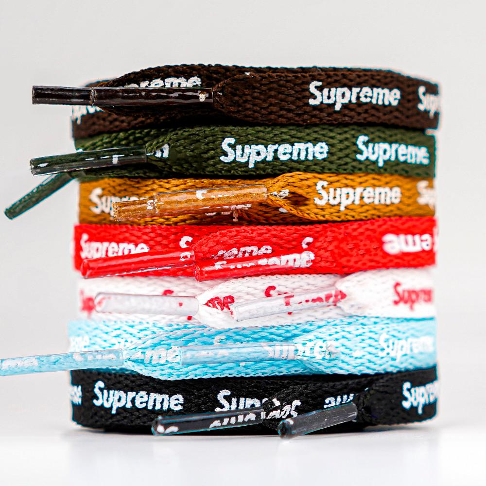 슈프림 에어포스 신발끈 예쁜 운동화끈  (레드, 블랙)