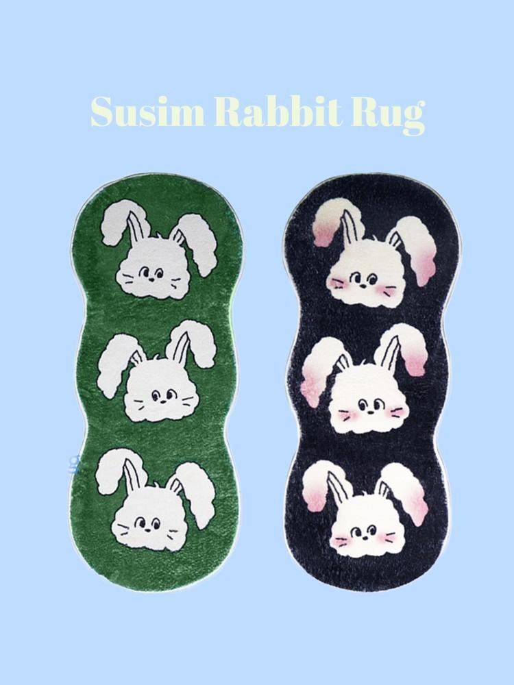수심 Rabbit Rug (2 color) 래빗 토끼 러그 귀여운 발매트 카페트 인테리어