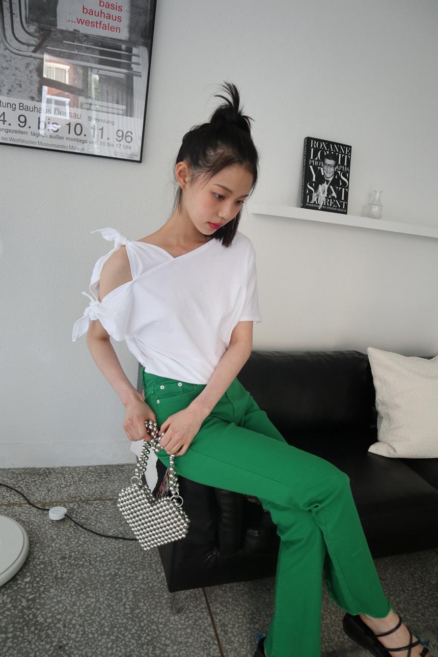 루루 리본 트임 t (2color)