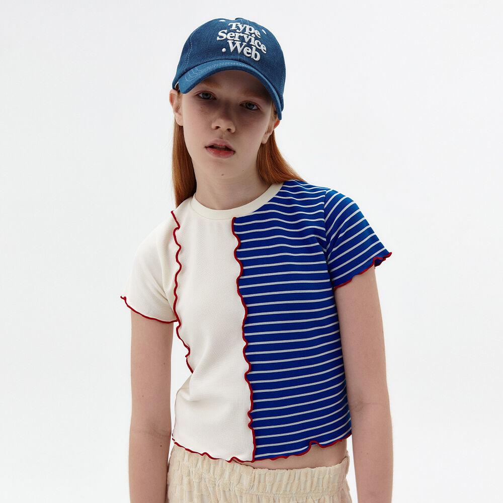 Riffle Color Block T-Shirt [Blue]