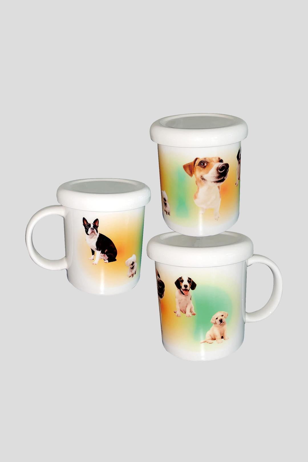 Gradation Puppy mug (orange&green)