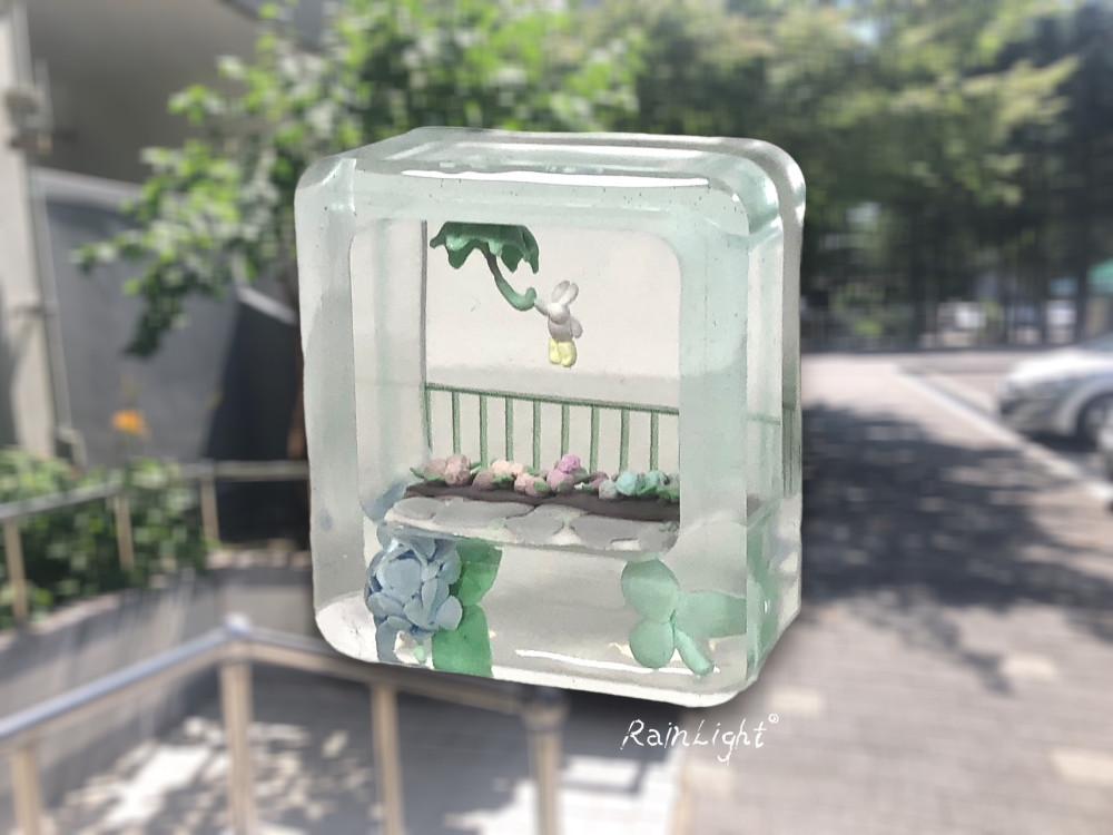 비와 수국 오브제