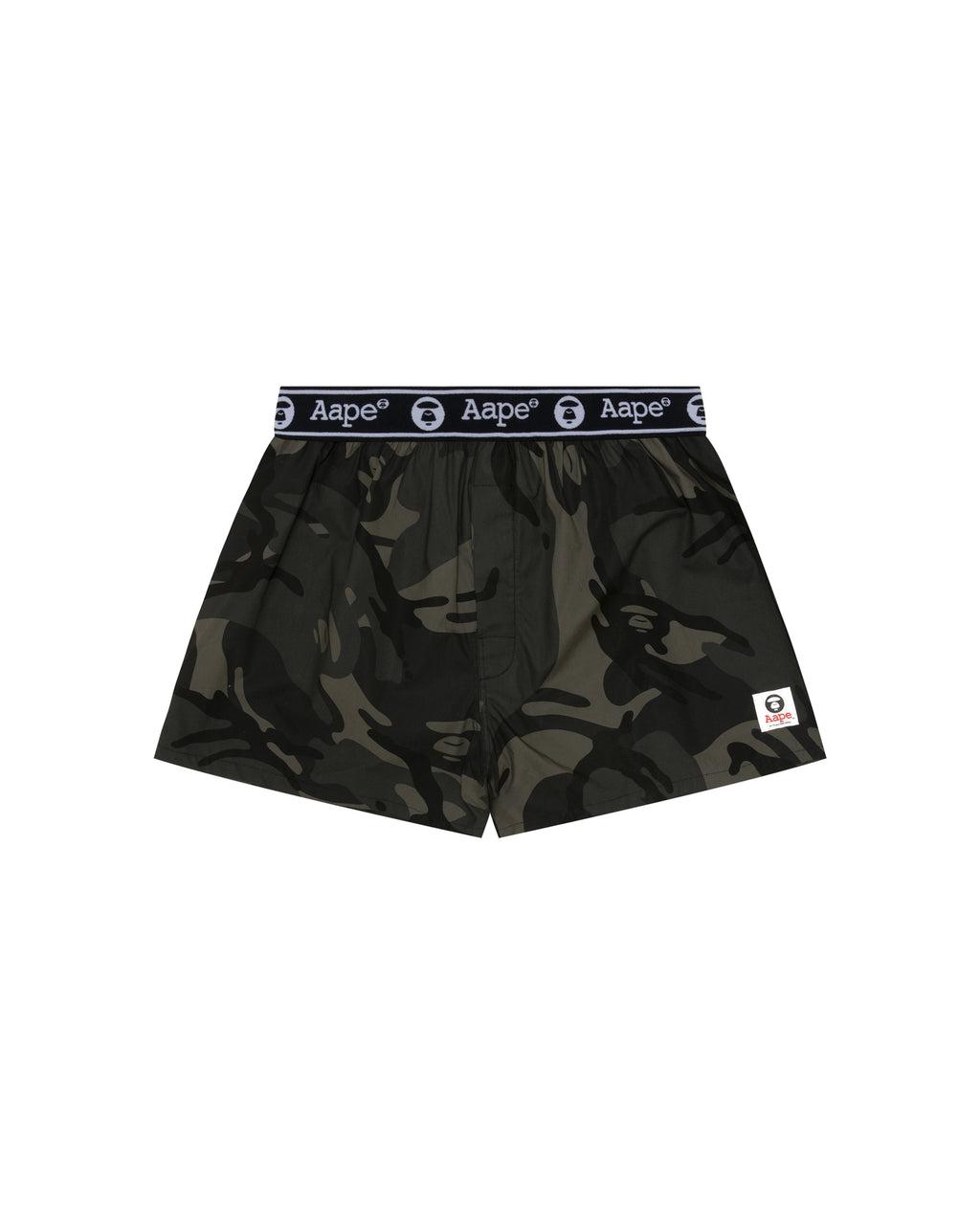 Moonface logo camo print boxer shorts