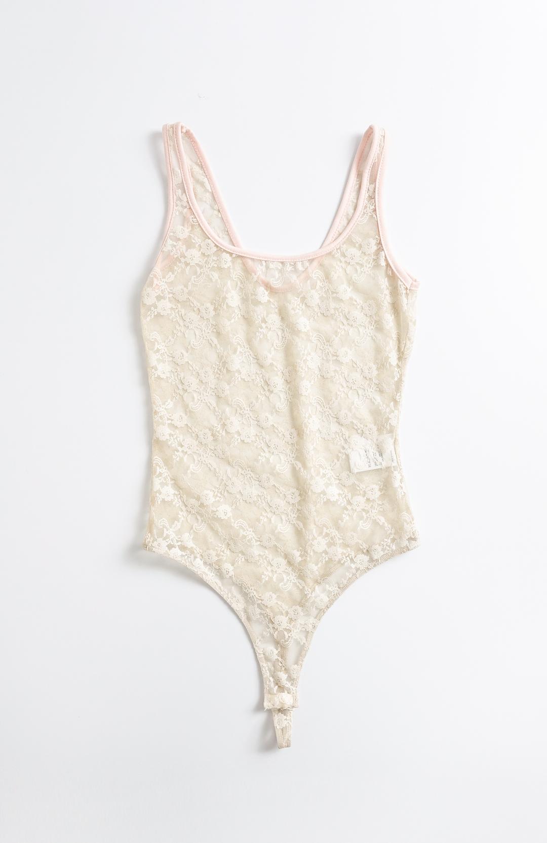 lace seethrough body suit