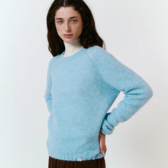 Mago Alpaca Crop Knit (Blue)