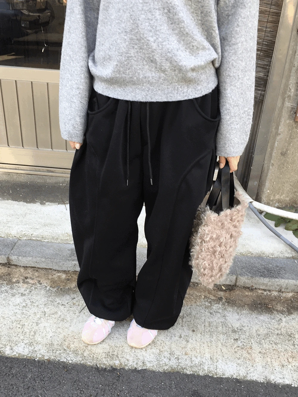 에더 셔링 포켓 기모 스웻팬츠 (4c)