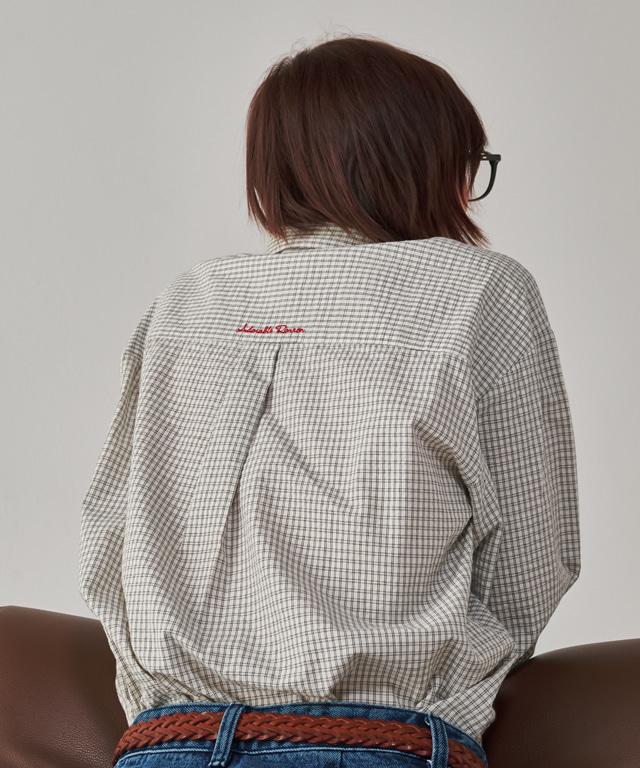 ROUND COLLAR POCKET SHIRT CHECK