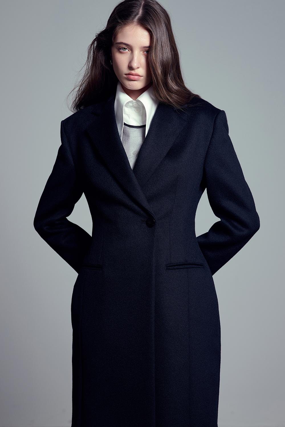 Le Hourglass Long Cashmere Coat
