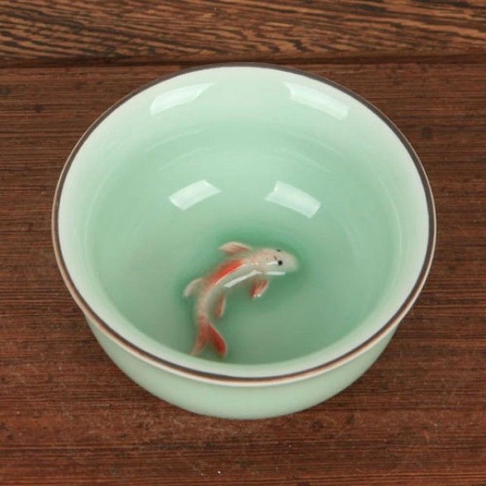 특이한소주잔 이색 미니 잉어술잔 제주 진로 감성 대만 금붕어 물고기잔 귀여운 도자기 찻잔