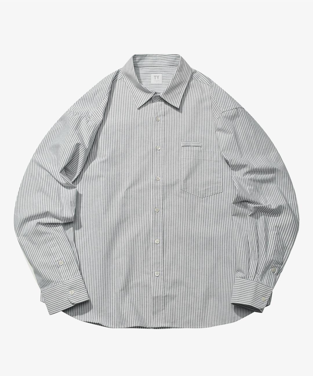 All day stripe shirt_Gray