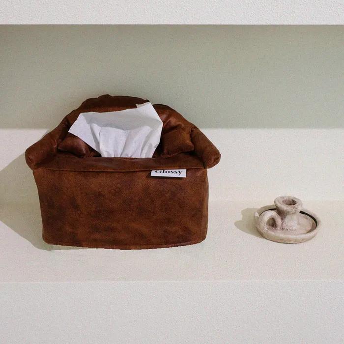 [29CM 단독]Vintage leather sofa tissue cover 빈티지 레더 소파 티슈 커버
