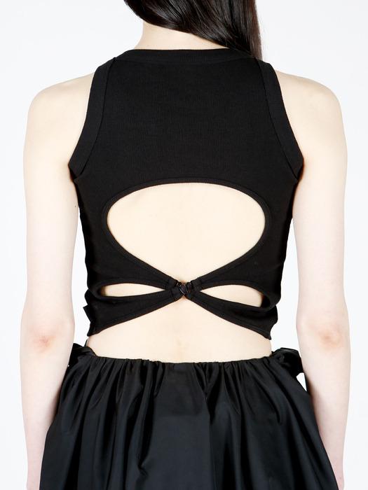 BACK CIRCLE TOP (BLACK)