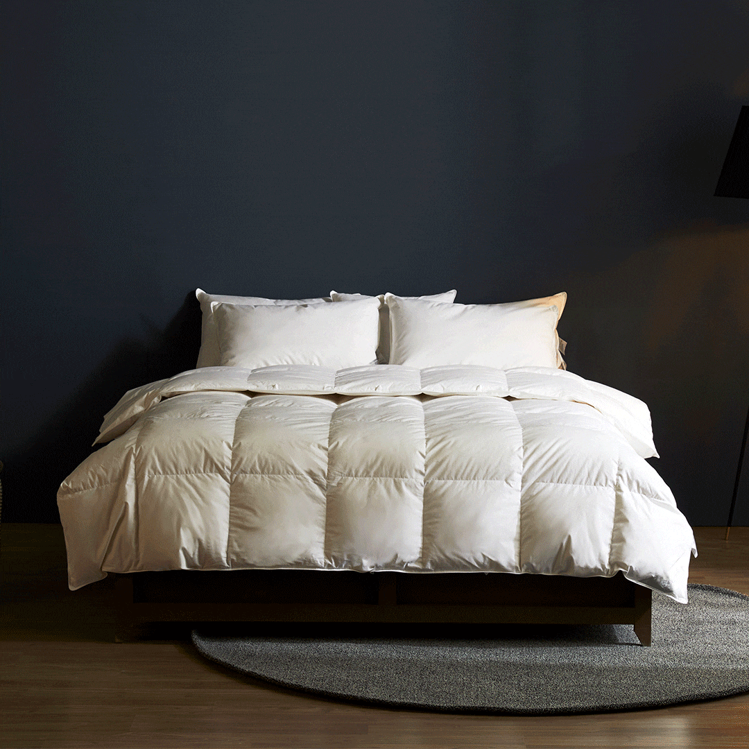 호텔 고중량 구스다운93%이불+이불커버12컬러 솔리드 순면100% 60수