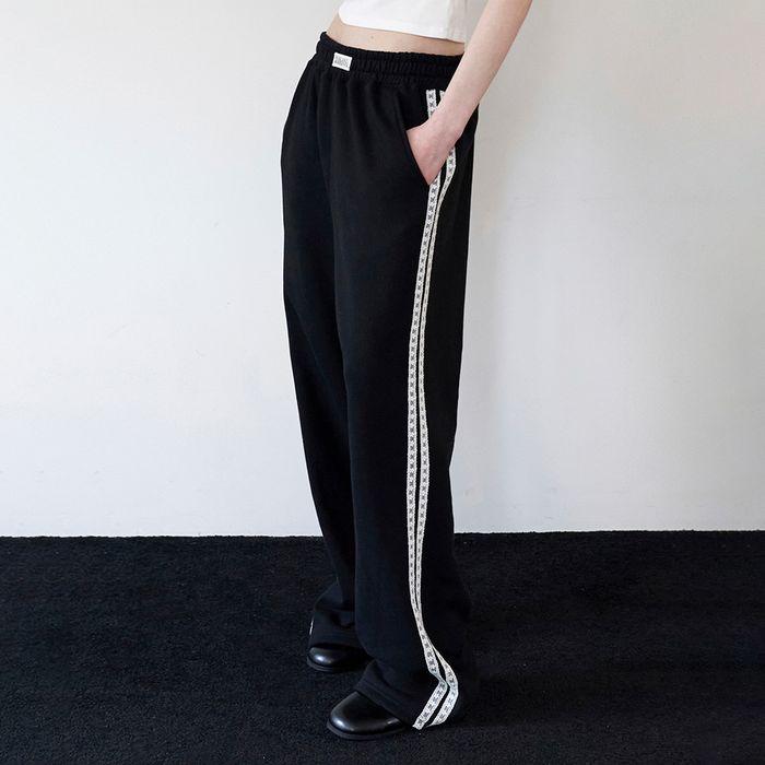 Lace Line 2way Jogger - Black