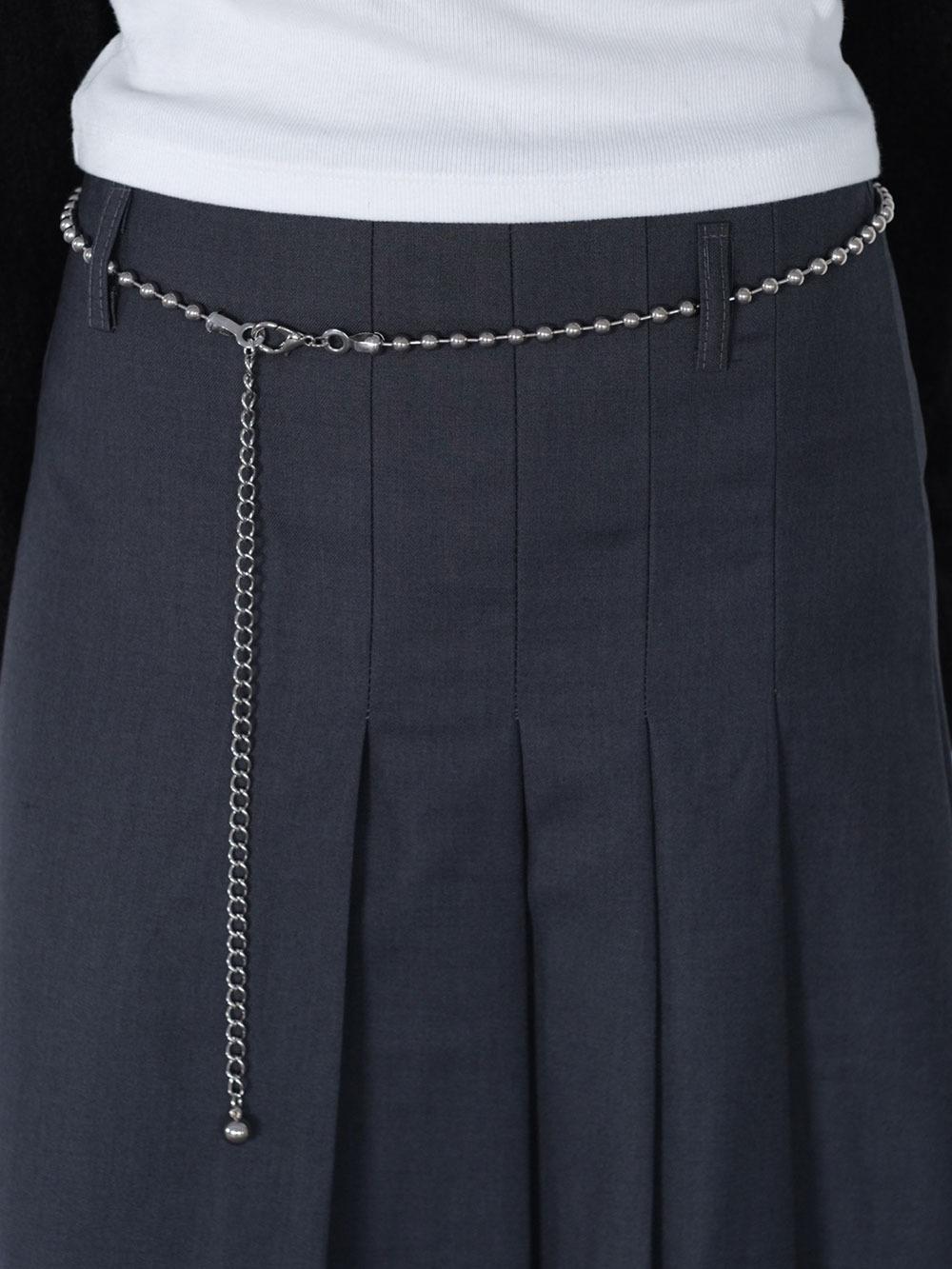 circle silver chain belt