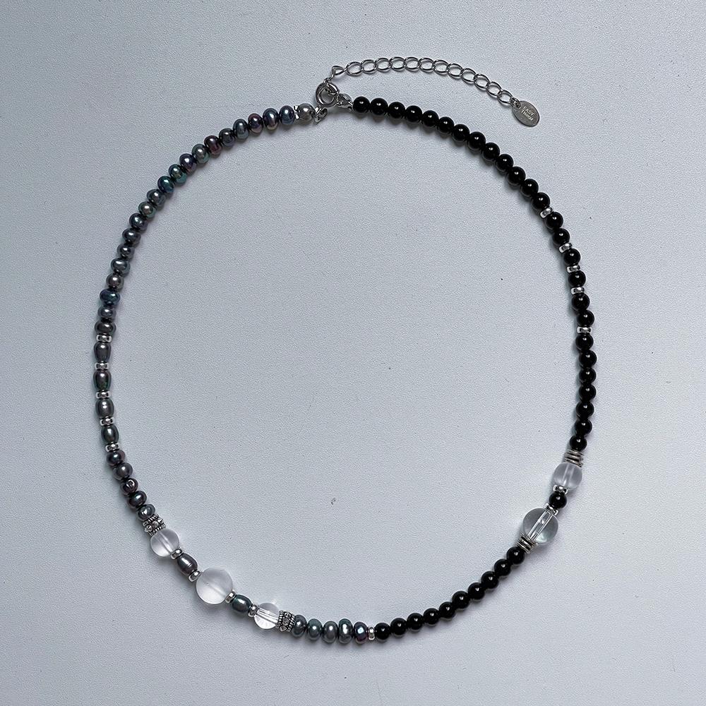 Half Gemstone Necklace