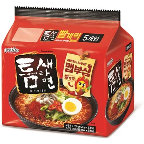 틈새라면 빨계떡 120g, 5개 - 봉지라면 | 쿠팡