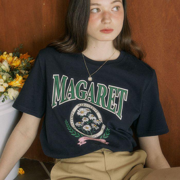 Margaret Artwork T-shirt - Navy