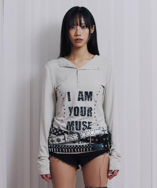 Beige Hoodie graphic long sleeve